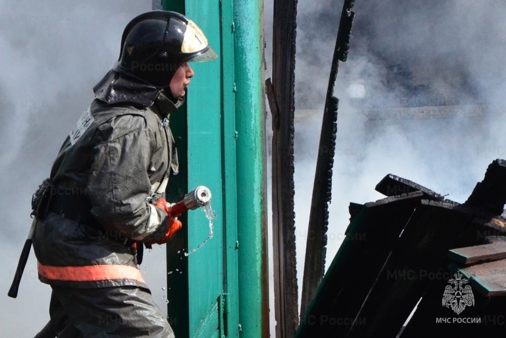 Пожар в жилом доме в Боучанском районе 02.06.2023